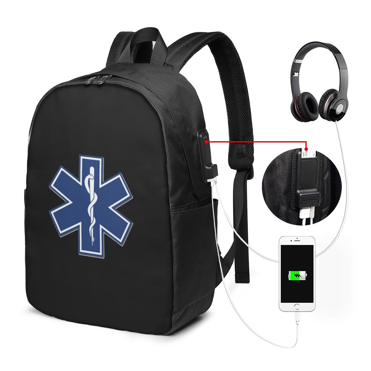 Laptop Bag - EMT Star Of Life Notfall-Medizinrucksack, Reisetasche