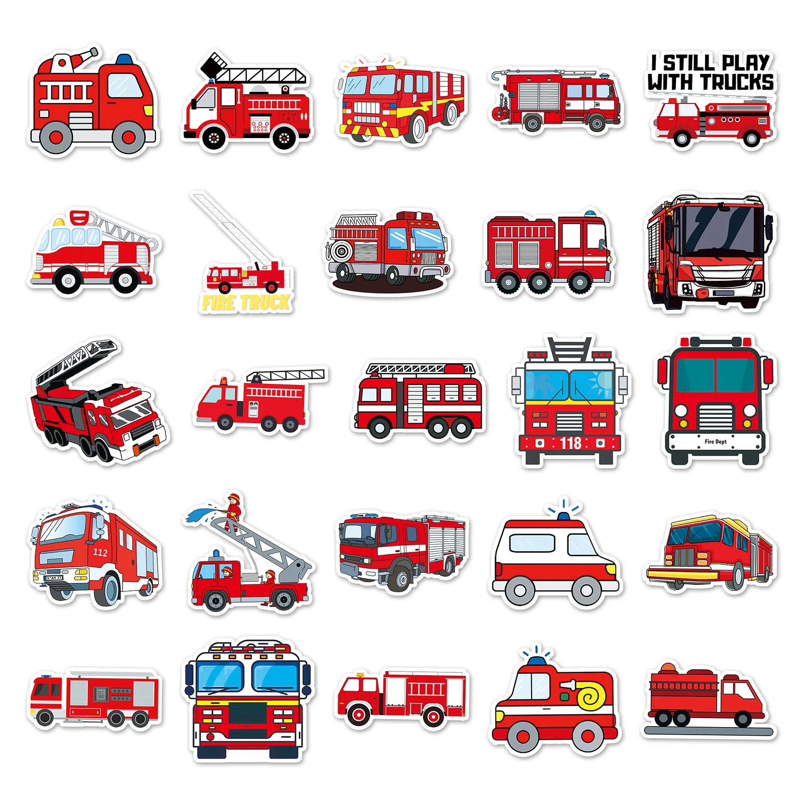 50 Stück Feuerwehrauto-Vinyl-A – Laptop Original Accessories Bewertung und Preis