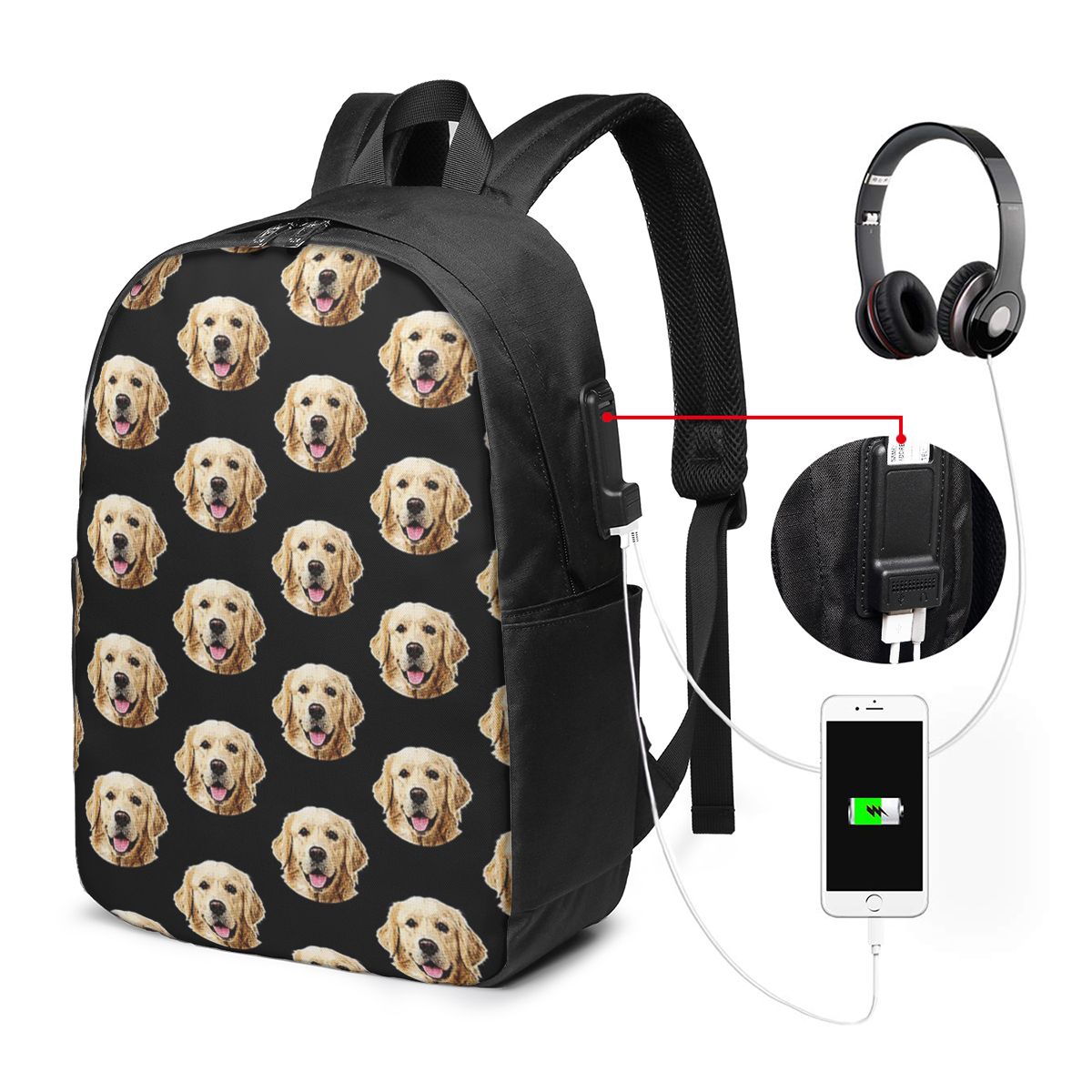 Lustiger Rucksack mit goldenem – Laptop Bag Bewertung und Preis